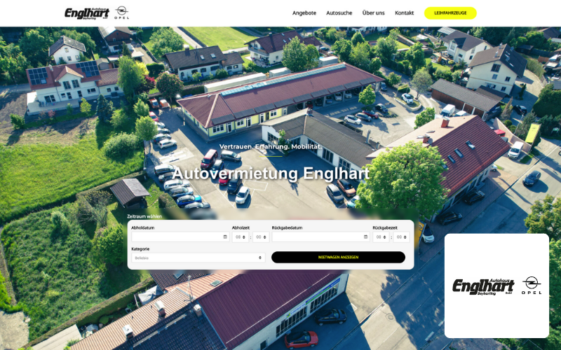 Webseite Autohaus, Logo Autohaus aus Landshut