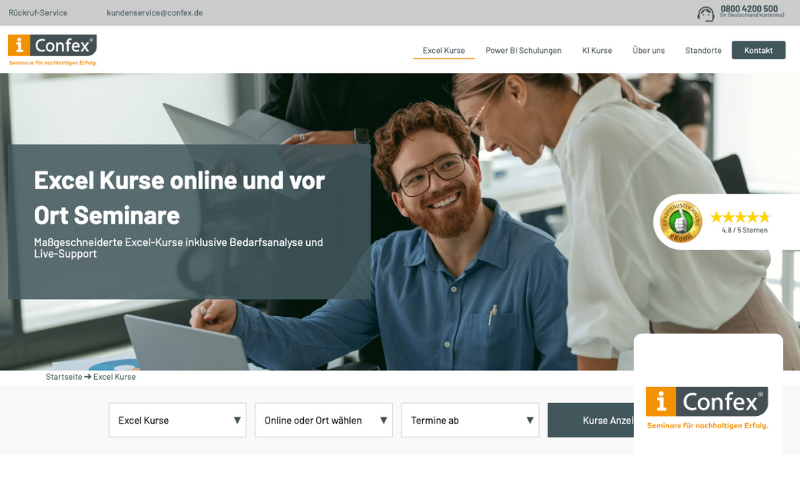 Webseite Bildungsinstitut, Logo Bildungsinstitut aus Landshut